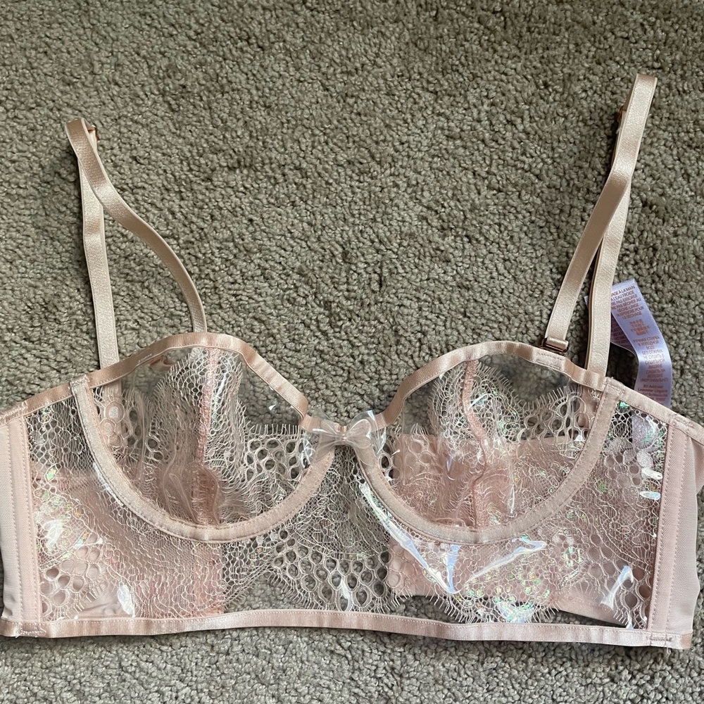 Savage X Fenty Hyper Real Lace and Vinyl Bustier